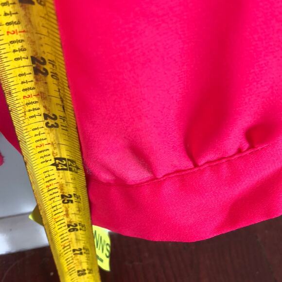 ARNOLD ZIMBERG Hot Pink Bow Collar Long Sleeves - Picture 7 of 8